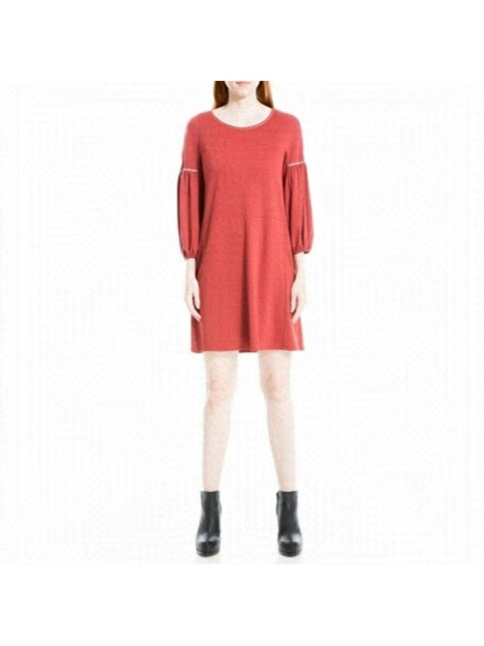 MAX Studio BNWOT Lantern Sleeve Dress Burgundy